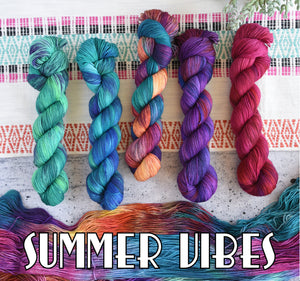 Destination Yarn Mini Skein Set Summer Vibes Collection Mini Skein Set