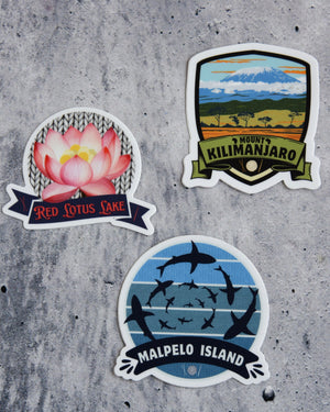 Destination Yarn Sticker Red Lotus Lake - Sticker