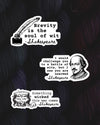 Destination Yarn Sticker Shakespeare Quotes - Full Set - Sticker Pack