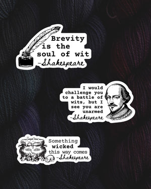 Destination Yarn Sticker Shakespeare Quotes - Sticker Pack