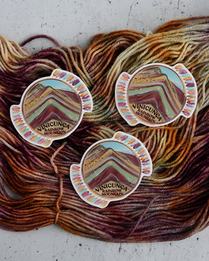Destination Yarn Sticker Vinicunca Rainbow Mountains - Sticker