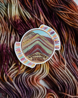 Destination Yarn Sticker Vinicunca Rainbow Mountains - Sticker