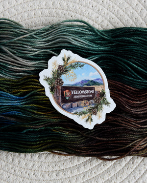 Destination Yarn Sticker Yellowstone National Park - Sticker