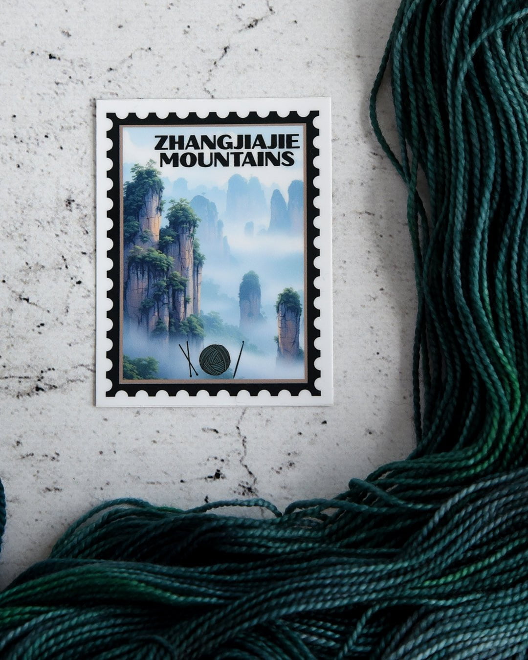 Destination Yarn Sticker Zhangjiajie Mountains Sticker