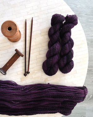 Destination Yarn Worsted Weight Yarn Eggplant - Twist