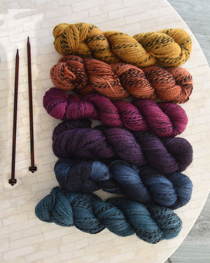 Destination Yarn Worsted Weight Yarn Eggplant - Twist