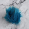 Destination Yarn Accessory Blue Faux Fur Pom - Bright Colors