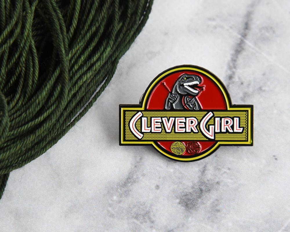 Destination Yarn Accessory Clever Girl Enamel Pin