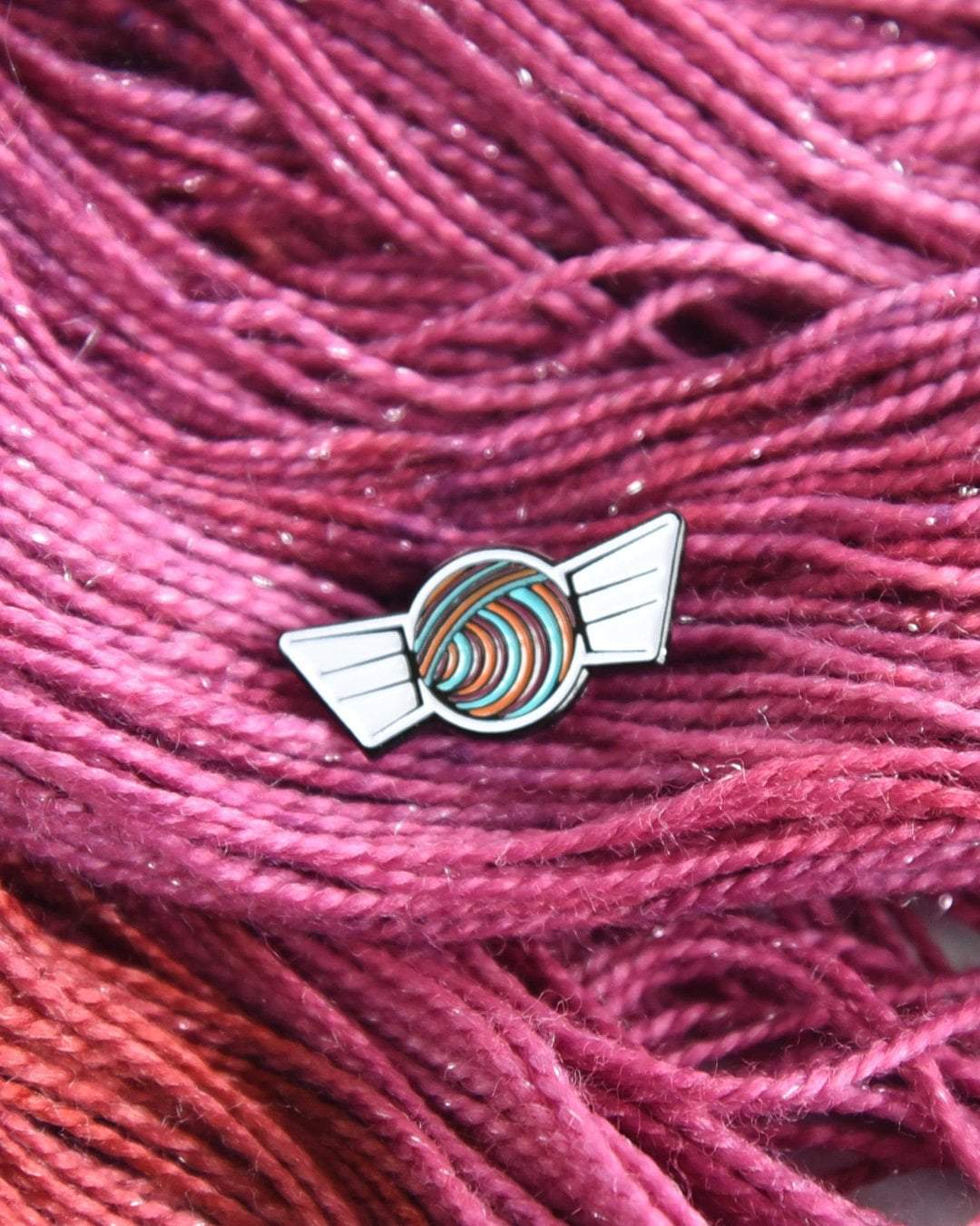 Destination Yarn Accessory Flying Yarn Ball - Enamel Pin