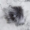 Destination Yarn Accessory Gray - long Faux Fur Pom - Neutral Colors