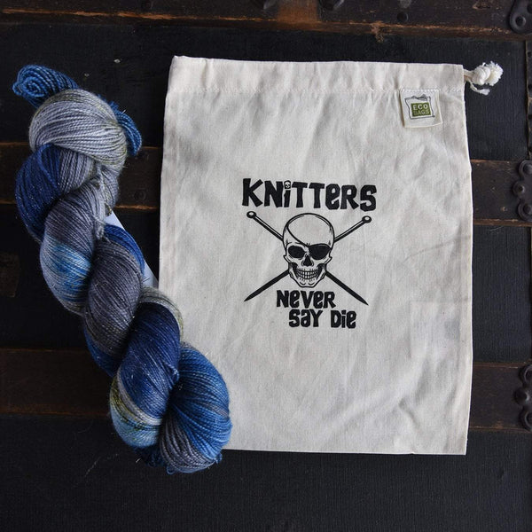 Knitters Never Say Die Project Bag - Destination Yarn