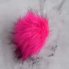 Destination Yarn Accessory Pink Faux Fur Pom - Bright Colors
