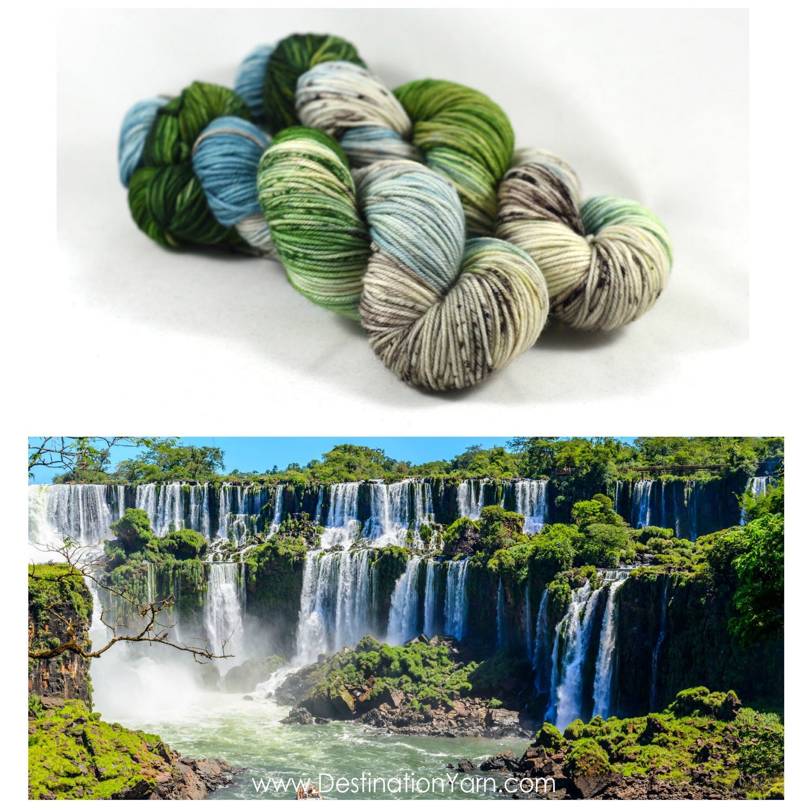 Destination Yarn DK Weight Yarn Souvenir DK iguazu falls