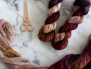 Destination Yarn fingering weight yarn Autumn at the Eiffel Tower