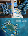 Destination Yarn fingering weight yarn Blue Crab