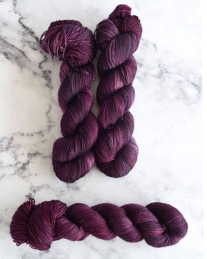 Destination Yarn fingering weight yarn Bordeaux - dyed to order