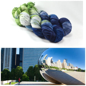 Destination Yarn fingering weight yarn Chicago Variegated City Colorways - dyed to order