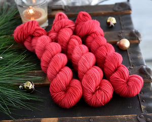 Destination Yarn fingering weight yarn Cranberry