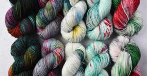 Destination Yarn fingering weight yarn Downtown Holiday Lights - PREORDER