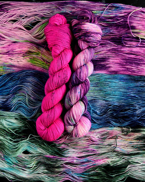 Destination Yarn fingering weight yarn Electric Pink