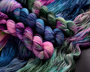 Destination Yarn fingering weight yarn Forest Sprite