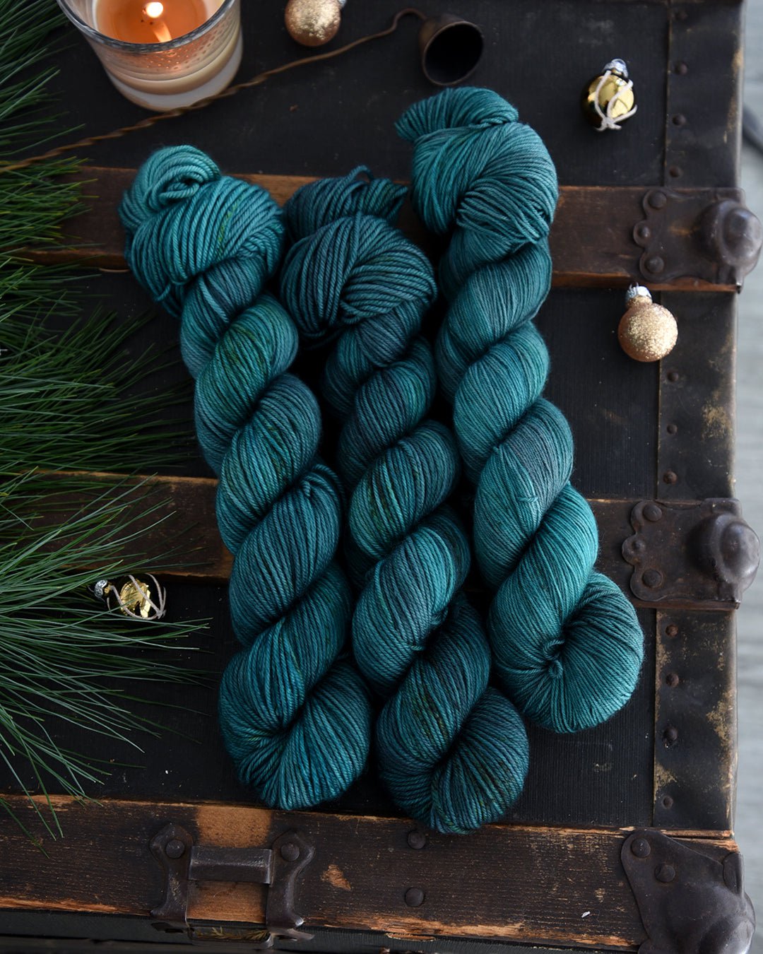 Destination Yarn fingering weight yarn Frasier Fir
