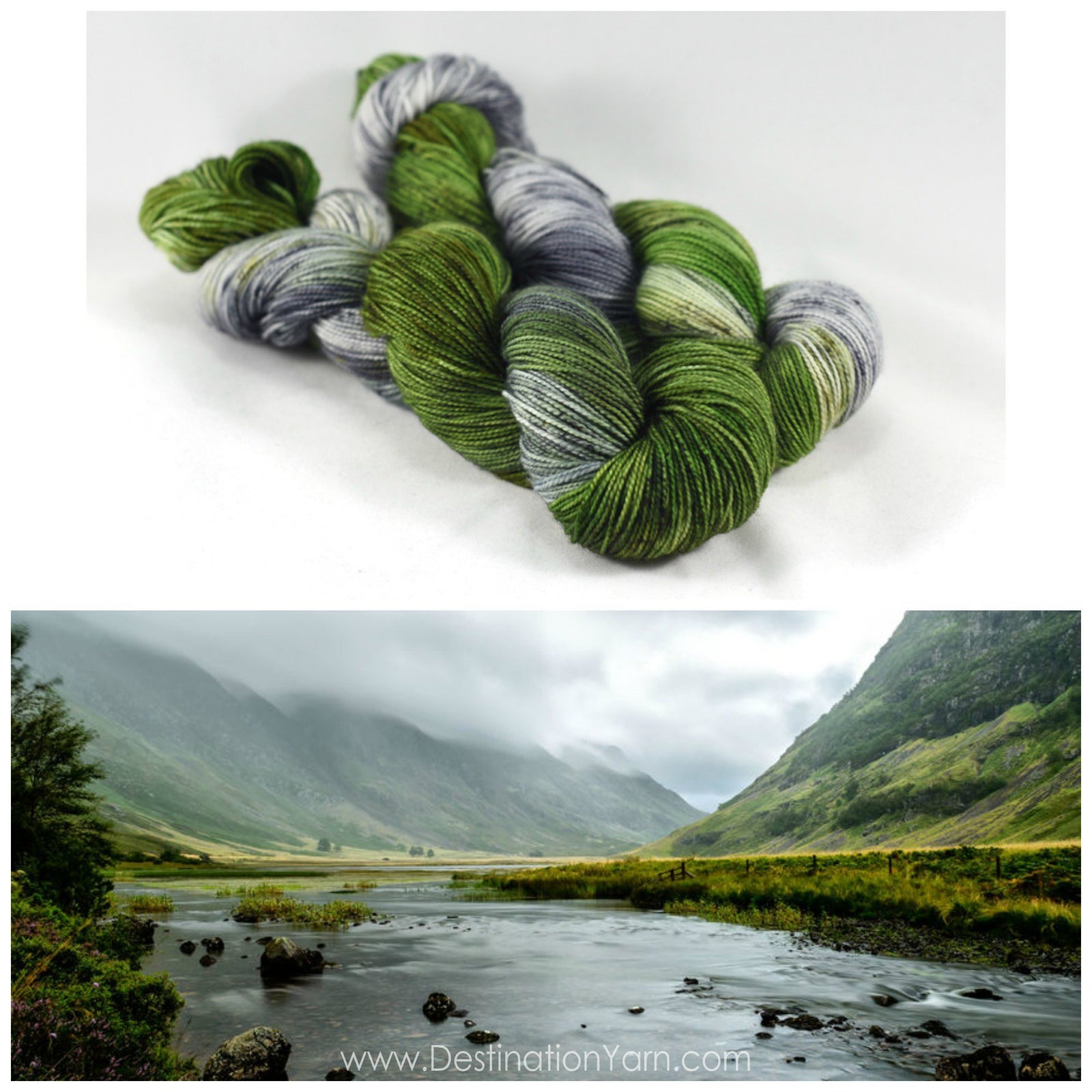 Destination Yarn fingering weight yarn Glen Coe
