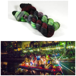 Destination Yarn fingering weight yarn Holiday River Parade