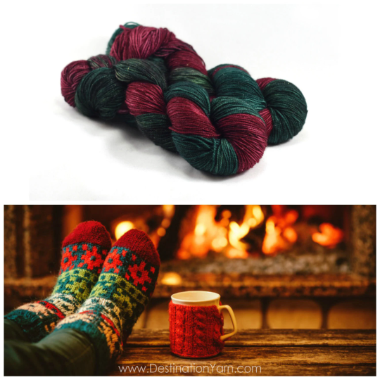 Destination Yarn fingering weight yarn Home for the Holidays