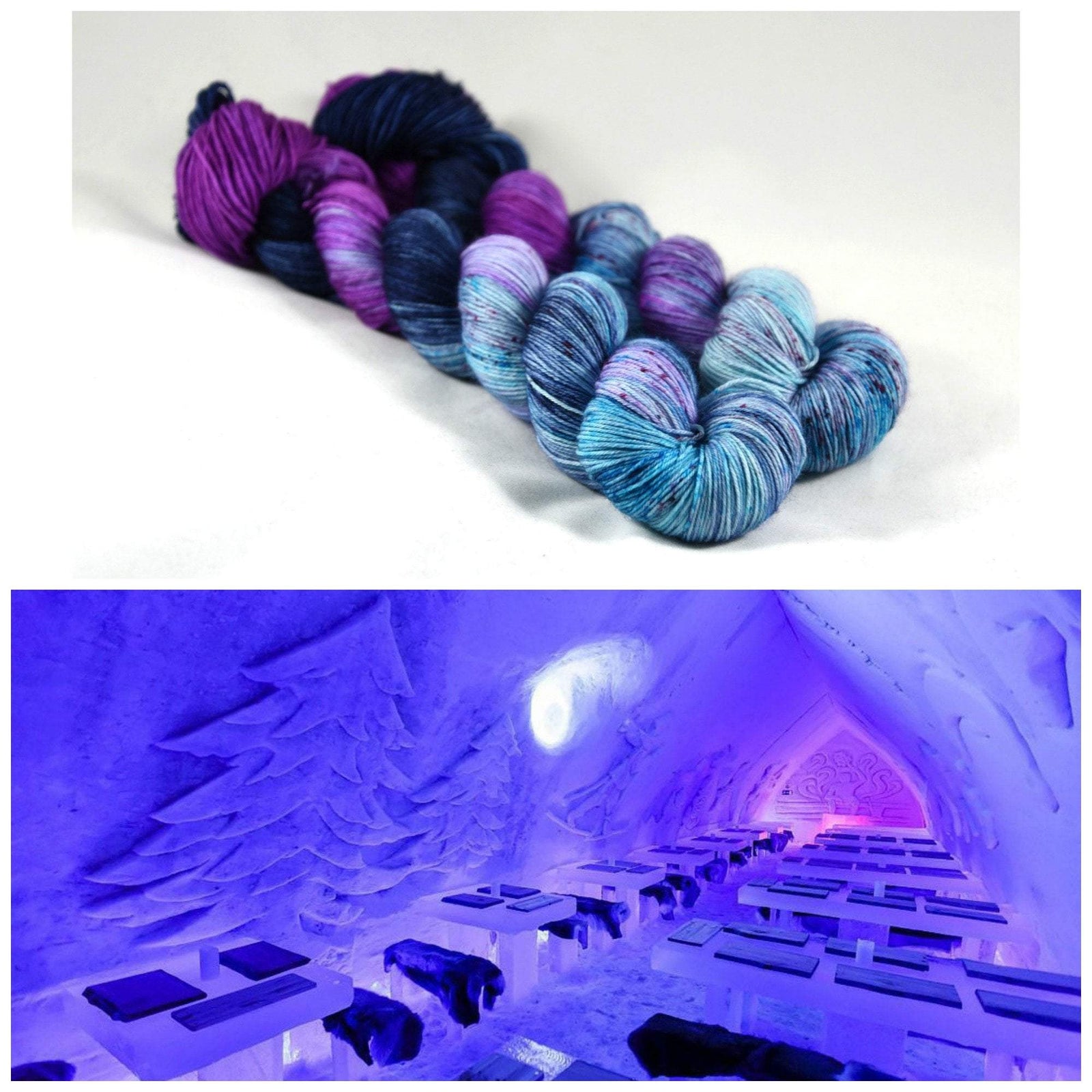 Destination Yarn fingering weight yarn Ice Hotel