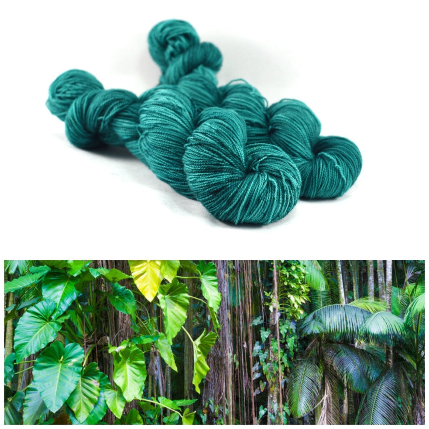 Destination Yarn fingering weight yarn JUNGLE GREEN