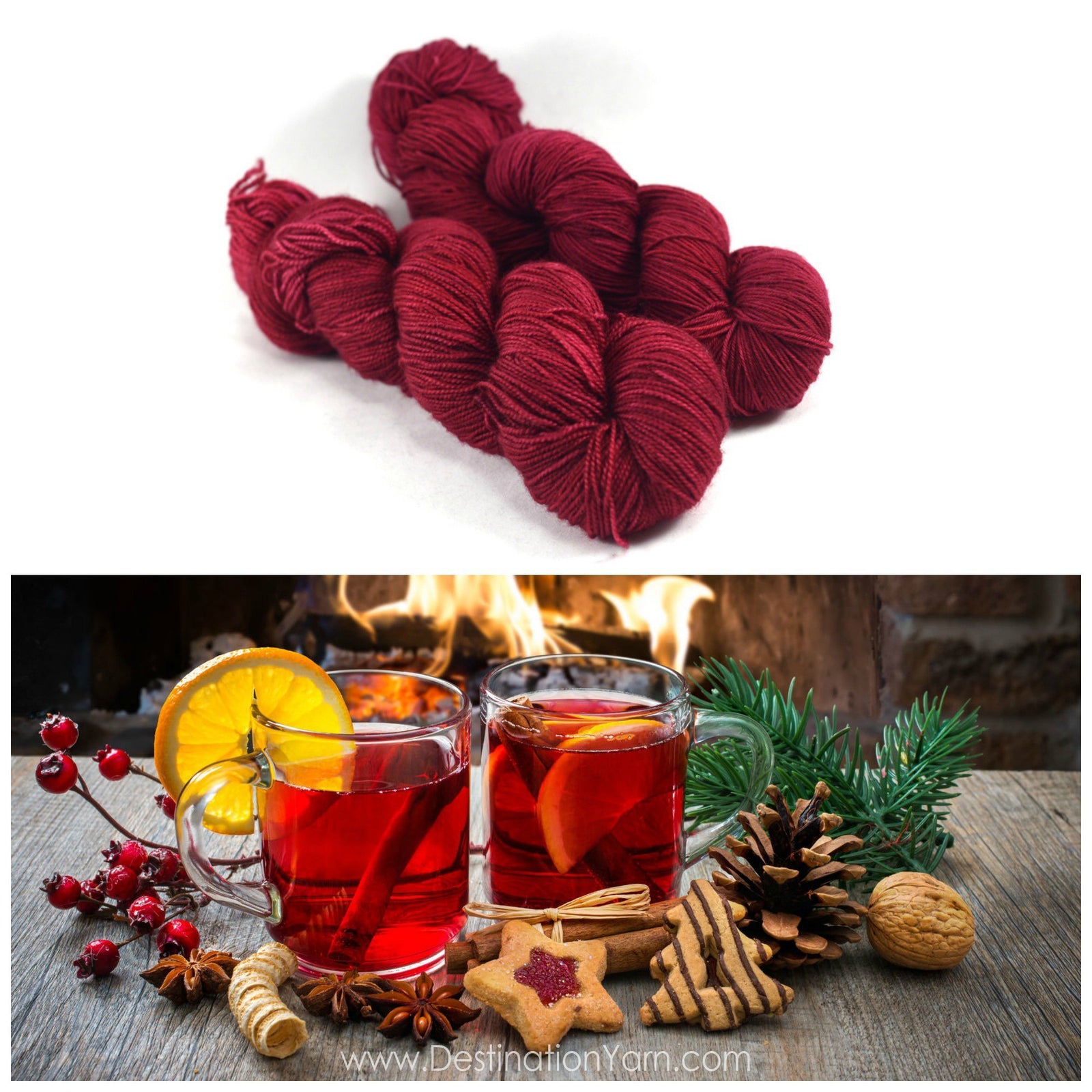 Destination Yarn fingering weight yarn MULLED WINE