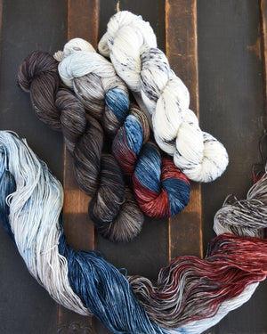 Destination Yarn fingering weight yarn Mystic CT