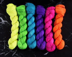 Destination Yarn fingering weight yarn Neon Spring Tonal FULL SKEIN SET