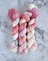 Destination Yarn fingering weight yarn Pink Champagne and Cake
