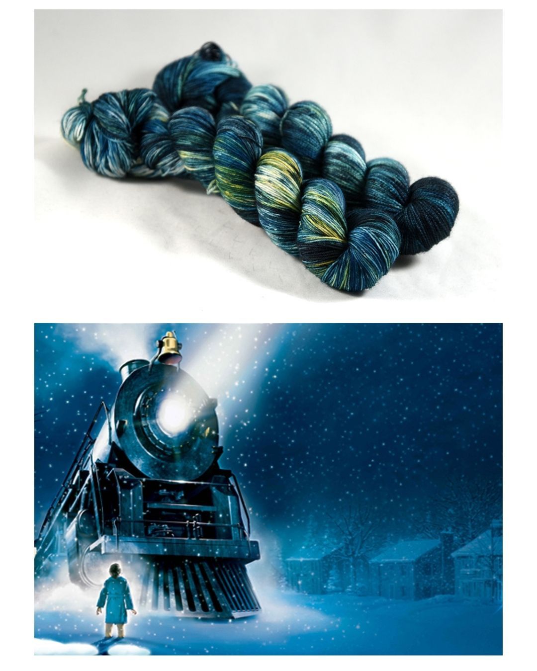 Destination Yarn fingering weight yarn Polar Express