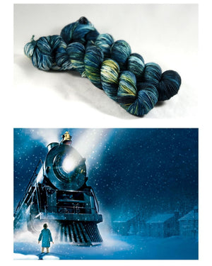 Destination Yarn fingering weight yarn Polar Express