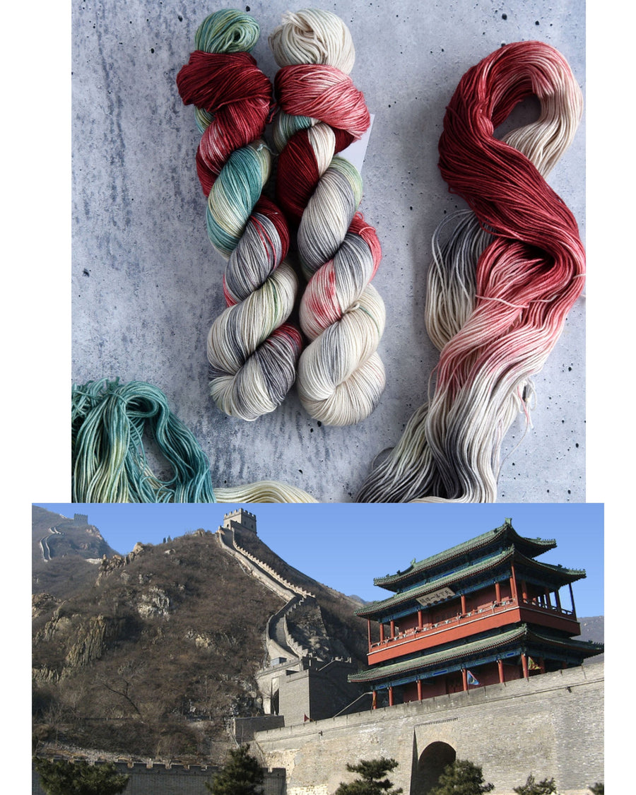 Destination Yarn fingering weight yarn Postcard Great Wall at Juyongguan