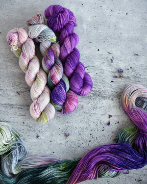 Destination Yarn fingering weight yarn Roadside Wildflower
