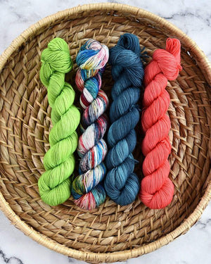 Destination Yarn fingering weight yarn Salmon Roe