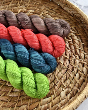 Destination Yarn fingering weight yarn Salmon Roe