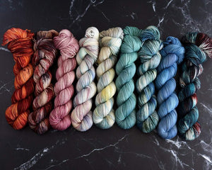 Destination Yarn fingering weight yarn Solar System - FULL SKEIN SET