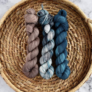 Destination Yarn fingering weight yarn The Great Wave of Kanagawa