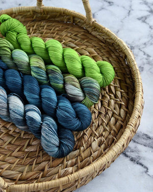 Destination Yarn fingering weight yarn The Great Wave of Kanagawa