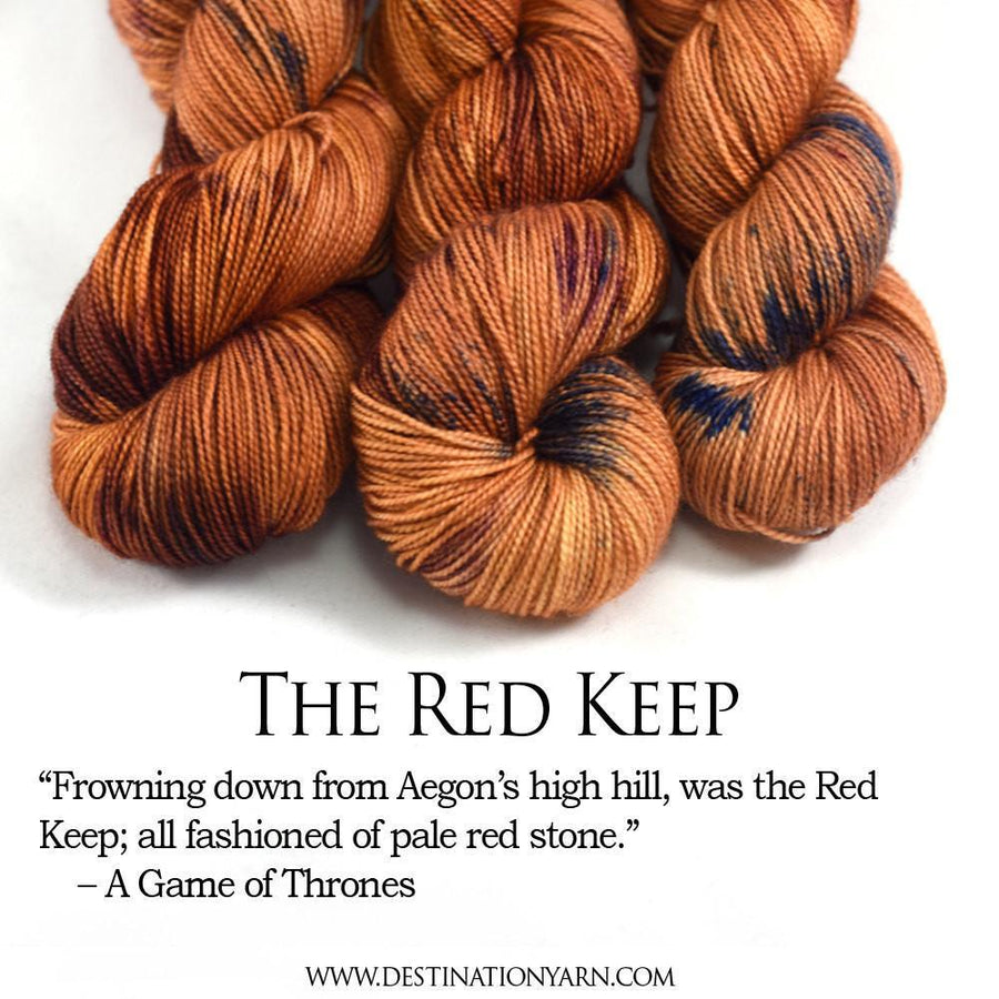 Destination Yarn fingering weight yarn Postcard (fingering weight) THE RED KEEP - dyed to order