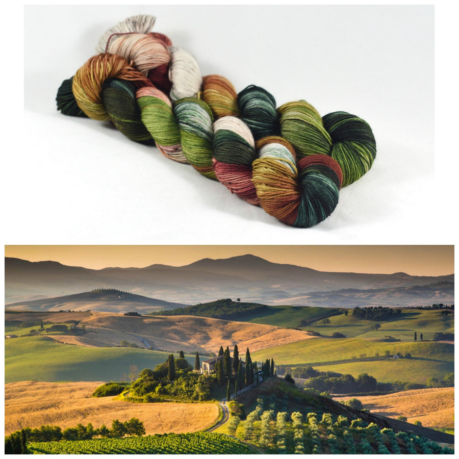 Destination Yarn fingering weight yarn Tuscan Set - dyed to order