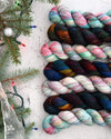 Destination Yarn fingering weight yarn Underneath the Christmas Trees Pair