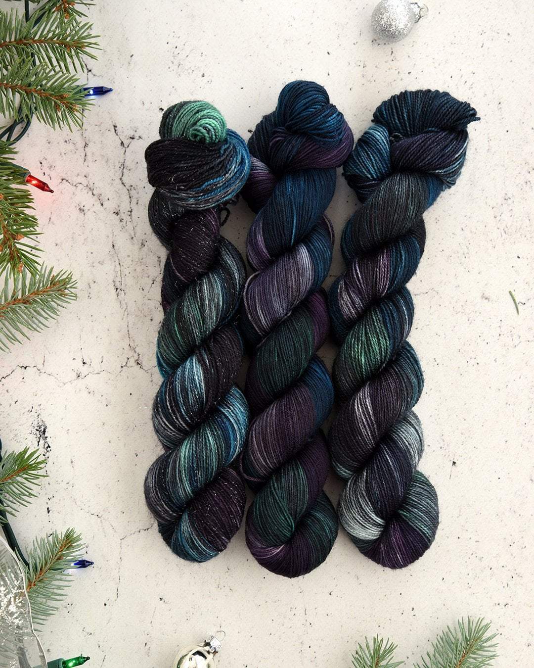 Destination Yarn fingering weight yarn Winter Solstice