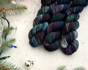 Destination Yarn fingering weight yarn Winter Solstice