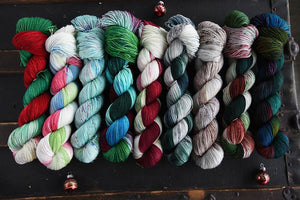 Destination Yarn fingering weight yarn Zoom Christmas